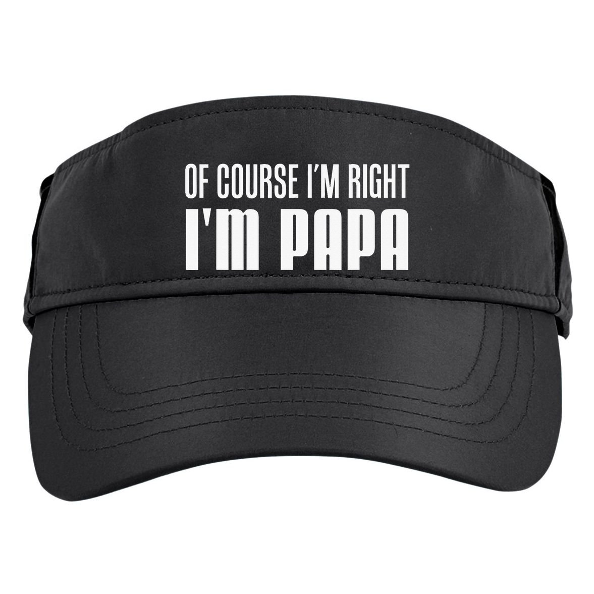 Of Course IM Right IM Papa Funny Stubborn Grandpa Adult Drive Performance Visor