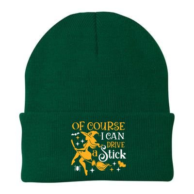 Of Course I Can Drive A Stick Funny Witch Halloween Knit Cap Winter Beanie