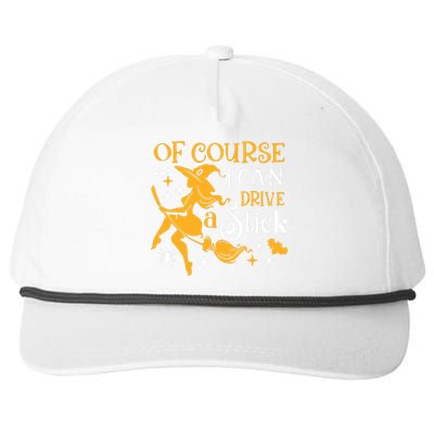 Of Course I Can Drive A Stick Funny Witch Halloween Snapback Five-Panel Rope Hat