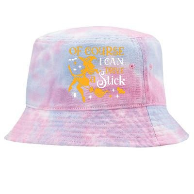 Of Course I Can Drive A Stick Funny Witch Halloween Tie-Dyed Bucket Hat