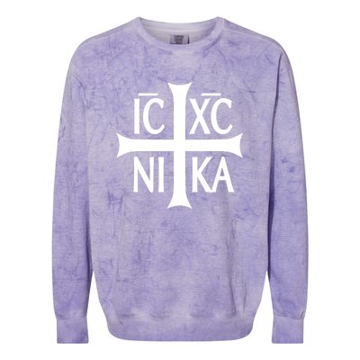 Orthodox Cross ICXC Colorblast Crewneck Sweatshirt