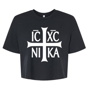 Orthodox Cross ICXC Bella+Canvas Jersey Crop Tee