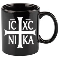 Orthodox Cross ICXC 11oz C Handle Ceramic Mug