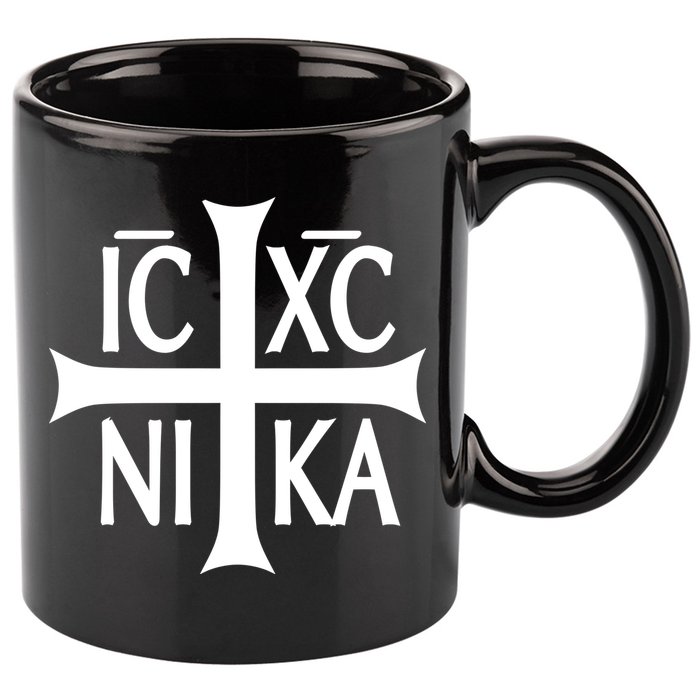 Orthodox Cross ICXC 11oz C Handle Ceramic Mug