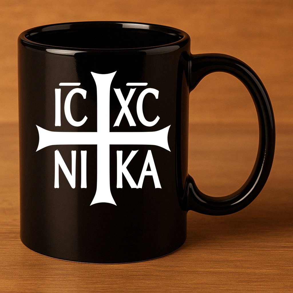 Orthodox Cross ICXC 11oz C Handle Ceramic Mug