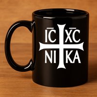 Orthodox Cross ICXC 11oz C Handle Ceramic Mug