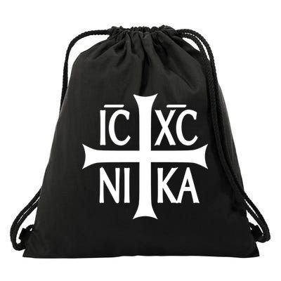 Orthodox Cross ICXC Drawstring Bag