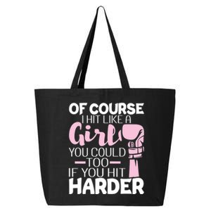 Of Course I Hit Like A Girl Boxing Kickboxer Gym Boxer 25L Jumbo Tote