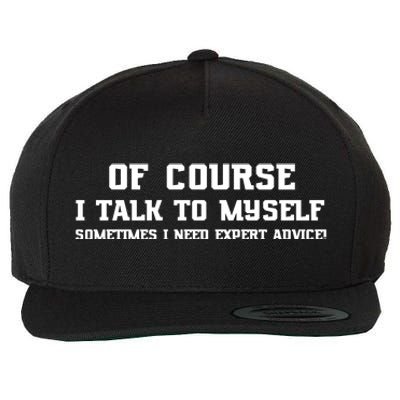 Of Course I Talk To Myself Sometimes I Need Expert Advice Wool Snapback Cap