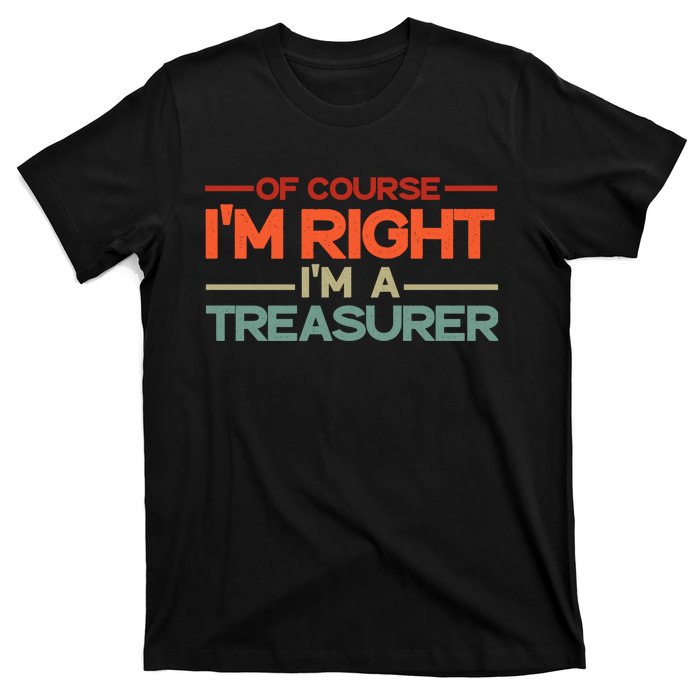 Of Course IM Right IM A Treasurer Funny T-Shirt