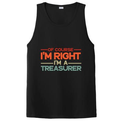 Of Course IM Right IM A Treasurer Funny PosiCharge Competitor Tank
