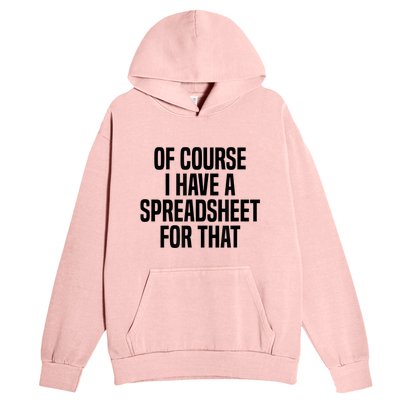 Of Course I Have A Spreadsheet For That Actuary Urban Pullover Hoodie