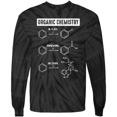 Organic Chemistry In Class Homework On Exam Tie-Dye Long Sleeve Shirt