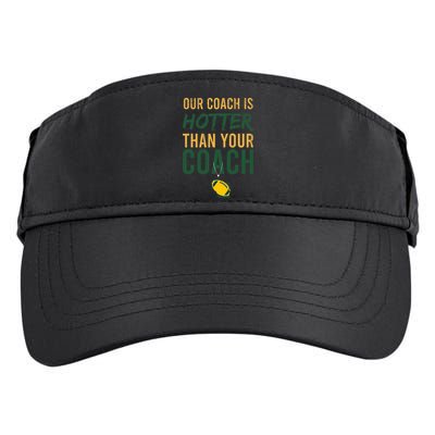 Our Coach is Hotter than Your Coach Green Bay Cool Vintage Adult Drive Performance Visor