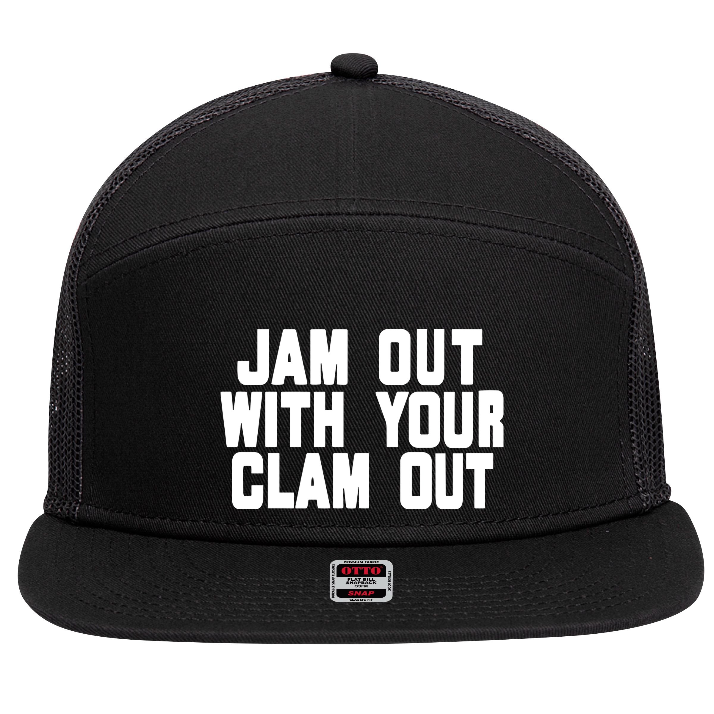 Olivia ChowS Jam Out With Your Clam Out 7 Panel Mesh Trucker Snapback Hat