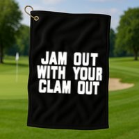 Olivia ChowS Jam Out With Your Clam Out Golf Towel