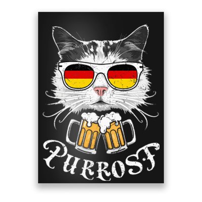 Oktoberfest Cat Kitty Bavarian Drinking Beer Purrost Poster