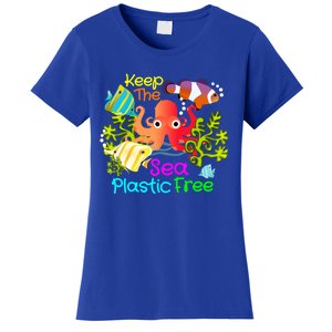 Ocean Conservation Keep The Sea Plastic Free Earth Day Gift Meaningful Gift Women's T-Shirt