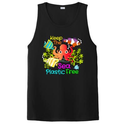 Ocean Conservation Keep The Sea Plastic Free Earth Day Gift Meaningful Gift PosiCharge Competitor Tank