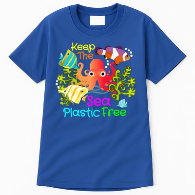 Ocean Conservation Keep The Sea Plastic Free Earth Day Gift Meaningful Gift Tall T-Shirt
