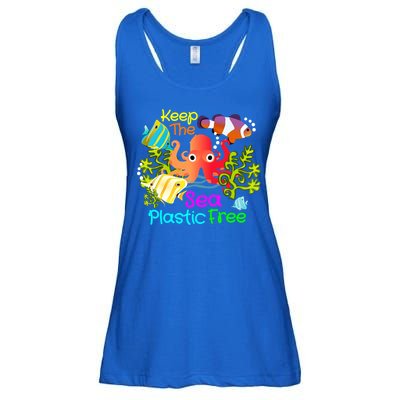 Ocean Conservation Keep The Sea Plastic Free Earth Day Gift Meaningful Gift Ladies Essential Flowy Tank