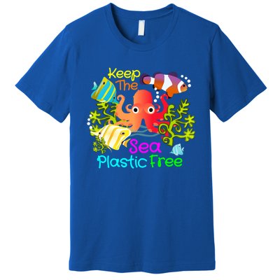 Ocean Conservation Keep The Sea Plastic Free Earth Day Gift Meaningful Gift Premium T-Shirt