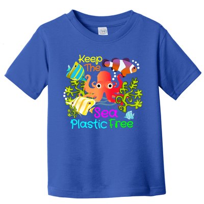 Ocean Conservation Keep The Sea Plastic Free Earth Day Gift Meaningful Gift Toddler T-Shirt