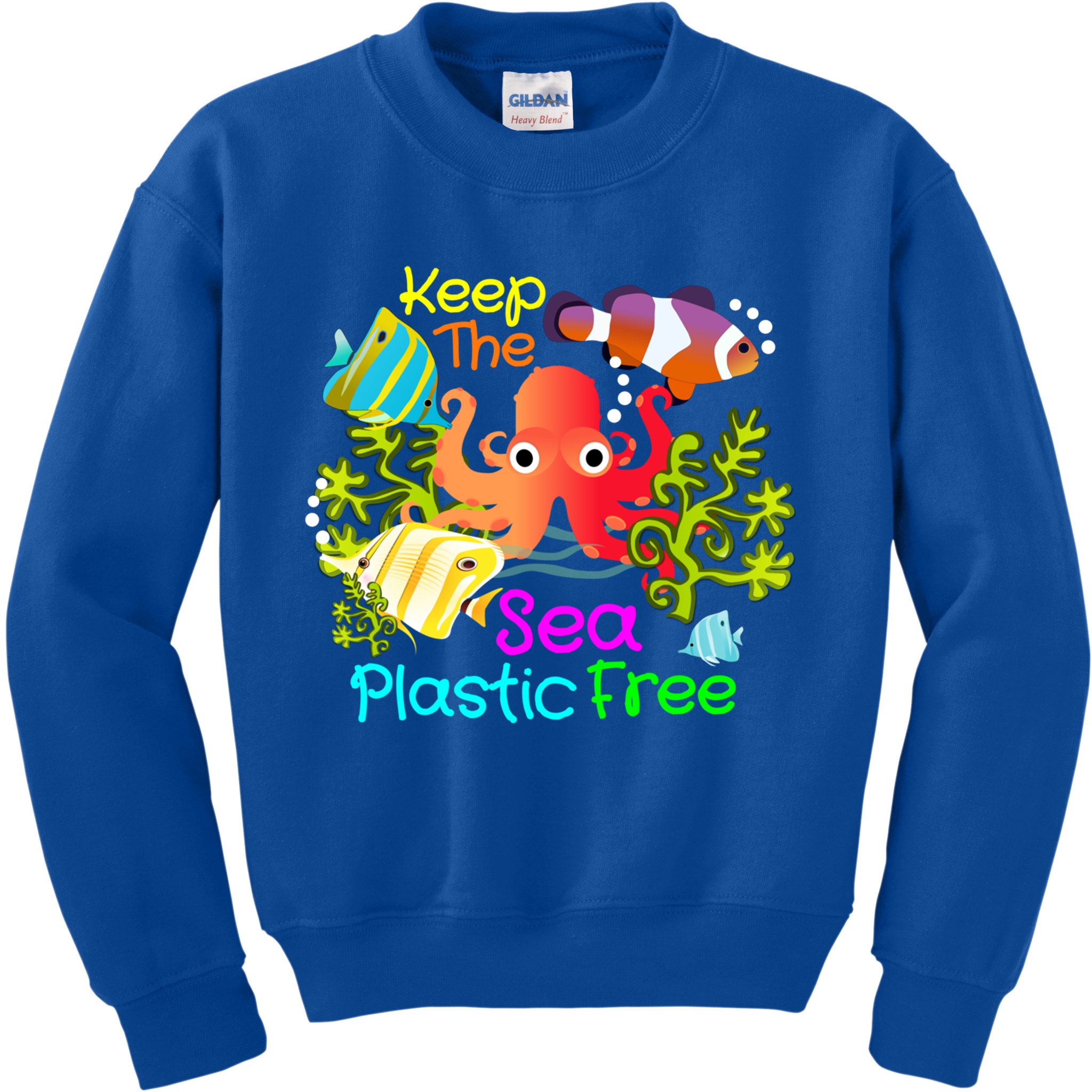 Ocean Conservation Keep The Sea Plastic Free Earth Day Gift Meaningful Gift Kids Sweatshirt