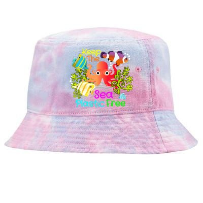 Ocean Conservation Keep The Sea Plastic Free Earth Day Gift Meaningful Gift Tie-Dyed Bucket Hat