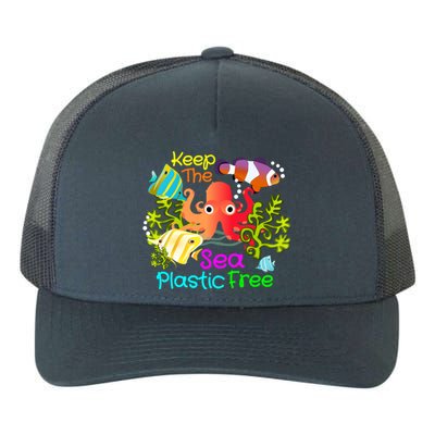 Ocean Conservation Keep The Sea Plastic Free Earth Day Gift Meaningful Gift Yupoong Adult 5-Panel Trucker Hat