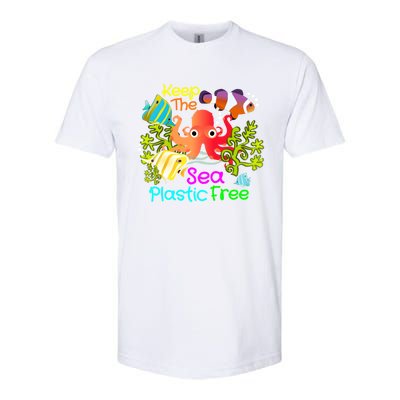 Ocean Conservation Keep The Sea Plastic Free Earth Day Gift Meaningful Gift Softstyle® CVC T-Shirt