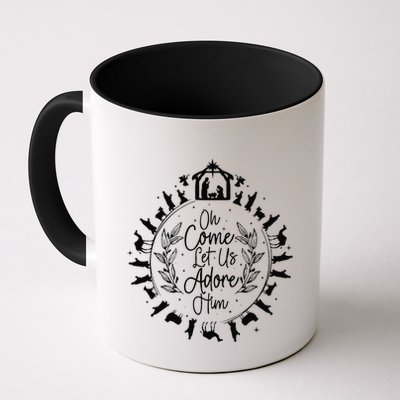 Oh Come Let Us Adore Him Jesus Christmas Mug