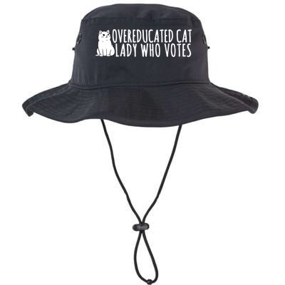 Overeducated Cat Lady Who Votes Kamala Harris 2024 Bucket Hat