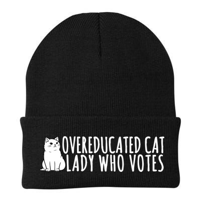 Overeducated Cat Lady Who Votes Kamala Harris 2024 Beanie
