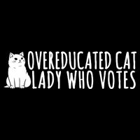 Overeducated Cat Lady Who Votes Kamala Harris 2024 Flatbill Hat