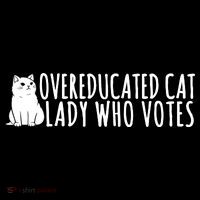 Overeducated Cat Lady Who Votes Kamala Harris 2024 Mesh Reversible Basketball Jersey Tank