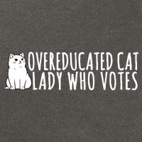 Overeducated Cat Lady Who Votes Kamala Harris 2024 Cotton Canvas Backpack