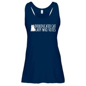 Overeducated Cat Lady Who Votes Kamala Harris 2024 Ladies Essential Flowy Tank