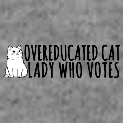 Overeducated Cat Lady Who Votes Kamala Harris 2024 T-Shirt