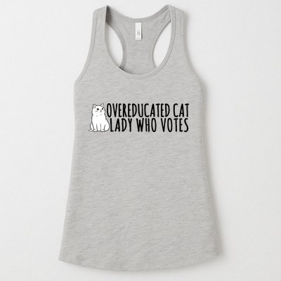 Overeducated Cat Lady Who Votes Kamala Harris 2024 Womens Tank Top