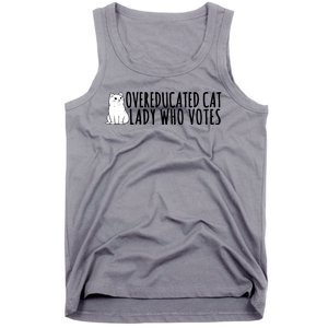 Overeducated Cat Lady Who Votes Kamala Harris 2024 Tank Top