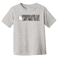 Overeducated Cat Lady Who Votes Kamala Harris 2024 Toddler T-Shirt