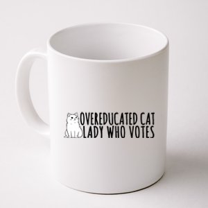 Overeducated Cat Lady Who Votes Kamala Harris 2024 Coffee Mug