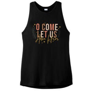 O Come Let Us Adore Him Dtf Transfer Ready To Press Direct To Film Ladies PosiCharge Tri-Blend Wicking Tank