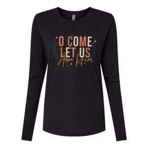 O Come Let Us Adore Him Dtf Transfer Ready To Press Direct To Film Womens Cotton Relaxed Long Sleeve T-Shirt