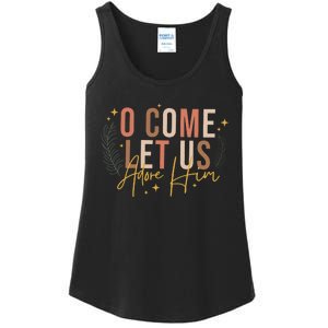 O Come Let Us Adore Him Dtf Transfer Ready To Press Direct To Film Ladies Essential Tank