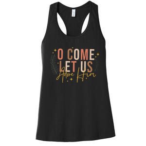 O Come Let Us Adore Him Dtf Transfer Ready To Press Direct To Film Women's Racerback Tank