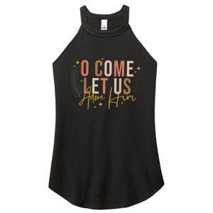 O Come Let Us Adore Him Dtf Transfer Ready To Press Direct To Film Women's Perfect Tri Rocker Tank