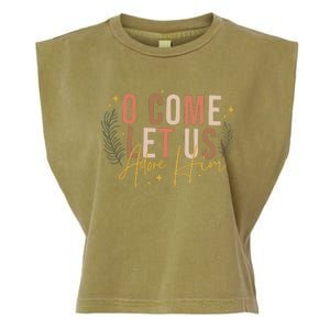 O Come Let Us Adore Him Dtf Transfer Ready To Press Direct To Film Garment-Dyed Women's Muscle Tee