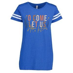 O Come Let Us Adore Him Dtf Transfer Ready To Press Direct To Film Enza Ladies Jersey Football T-Shirt